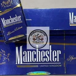Manchester blue special edition cartons at Aussie Smokes