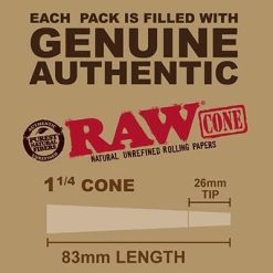 Raw black cones pre rolled 1 1 4 size 6 cones at Aussie Smokes