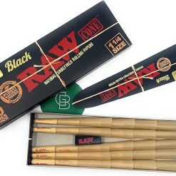 Raw black cones pre rolled 1 1 4 size 6 cones at Aussie Smokes