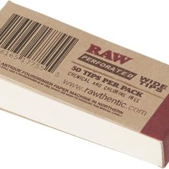Raw tips perforated wide tips 50 tips at Aussie Smokes