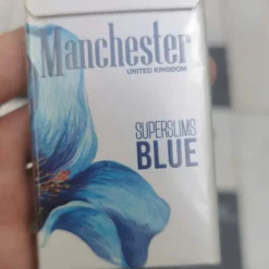 Manchester super slim blue pack at Aussie Smokes
