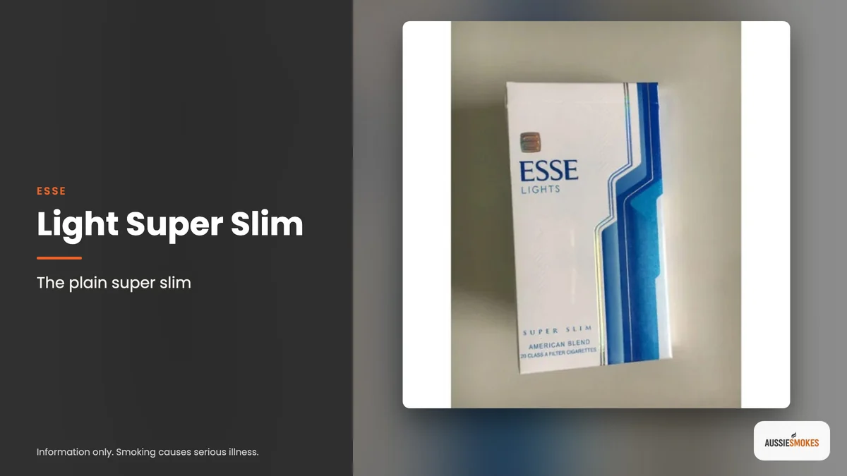 Real photo of Esse Light Super Slim cigarettes: the plain super slim