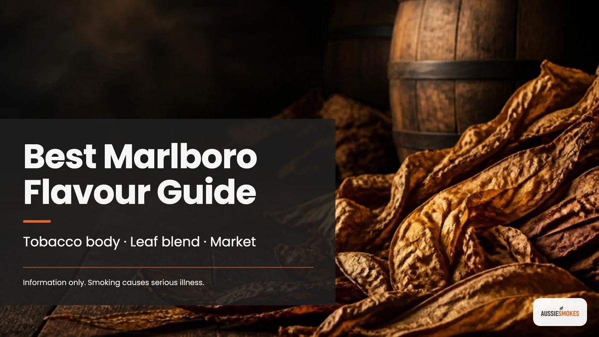 Cured tobacco leaves and a toasted oak barrel, cover for the best Marlboro flavour guide