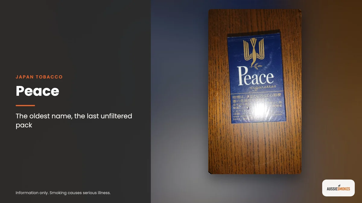 Real photo of Peace cigarettes: the oldest name, the last unfiltered pack