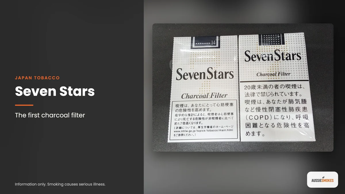 Real photo of Seven Stars cigarettes: the first charcoal filter